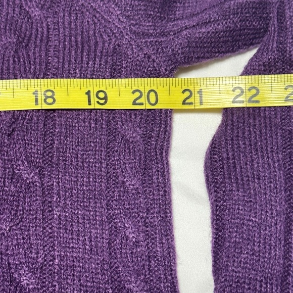 Turtle Bay New York - Purple Cable Knit Women's Sweater - Picture 6 of 6